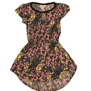 LuLaRoe Mae Dress 2T Pink & Yellow floral